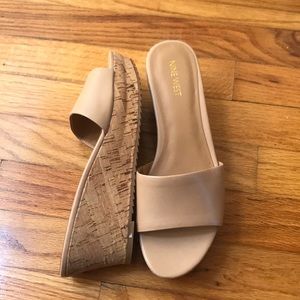 Tan Wedge Sandals.